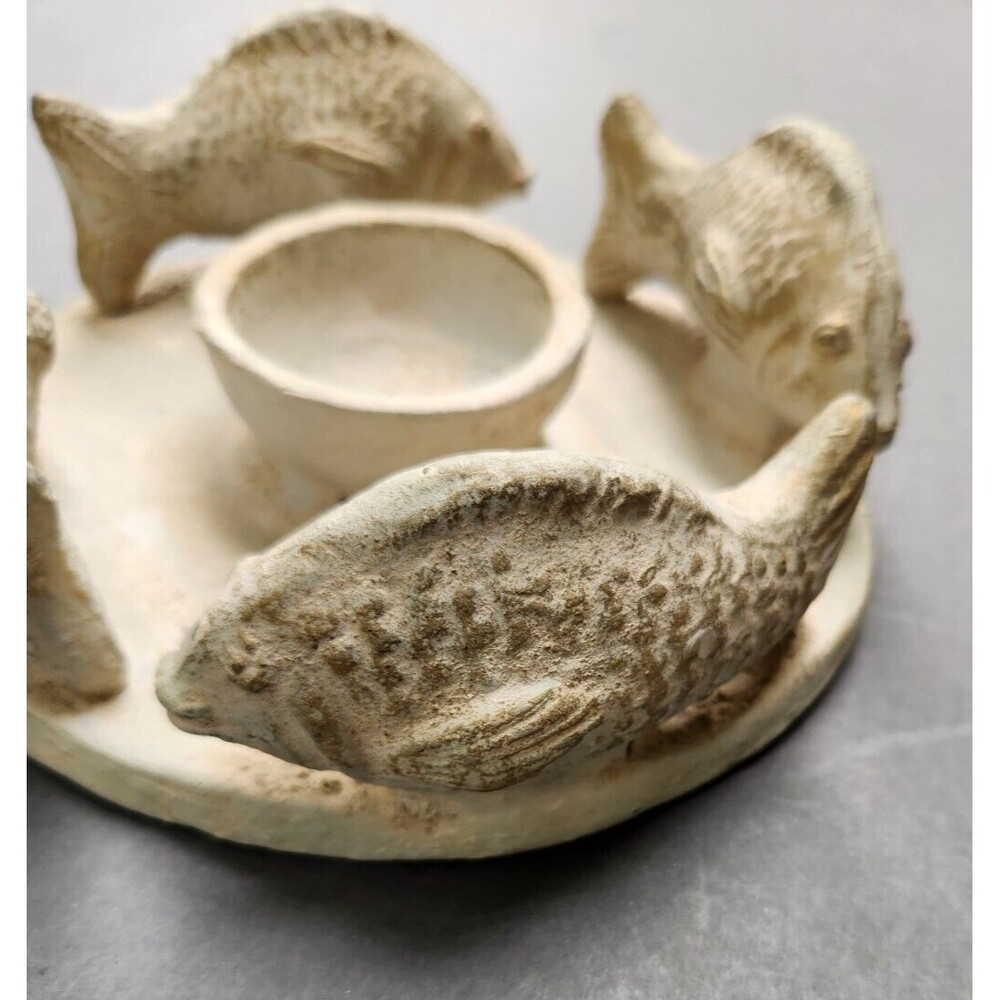 Pottery Fish Candle Holder Incense Burner Smudge Pot Made in Mexico
